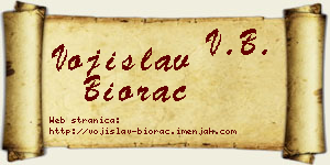 Vojislav Biorac vizit kartica